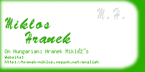miklos hranek business card